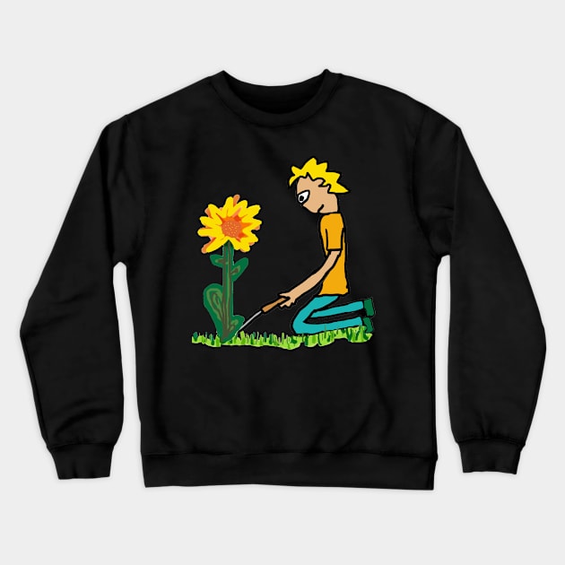 Weeding Lawn Crewneck Sweatshirt by Mark Ewbie